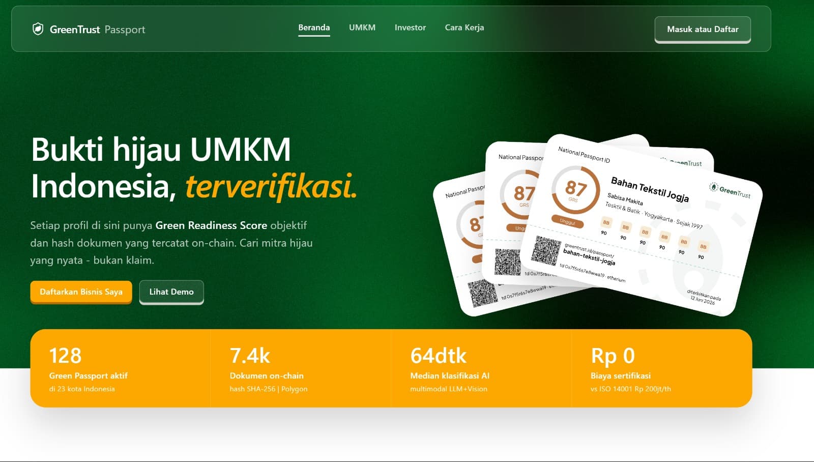 GreenTrust Passport preview